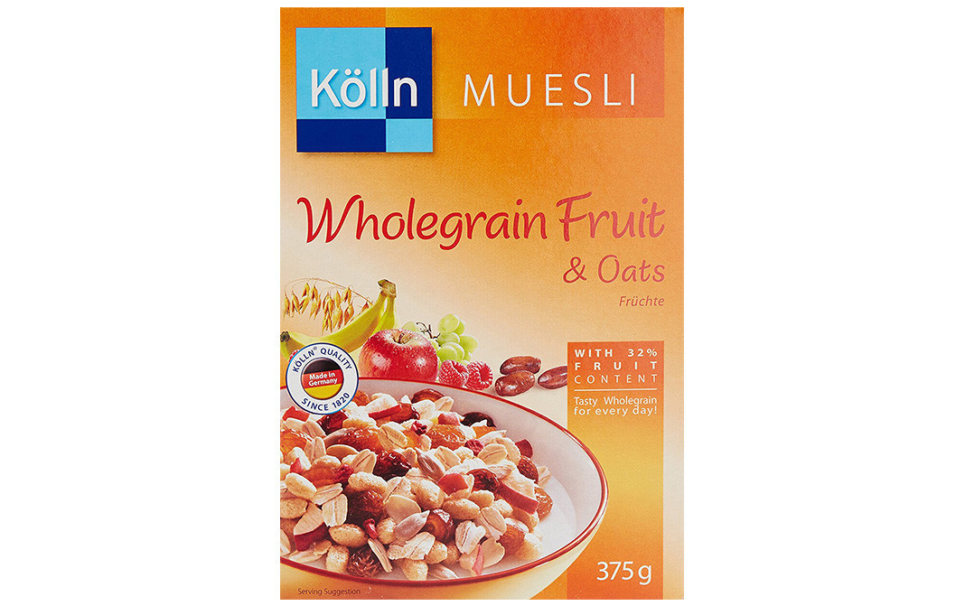 Kolln Muesli Wholegrain Fruit & Oats, Fruchte   Box  375 grams